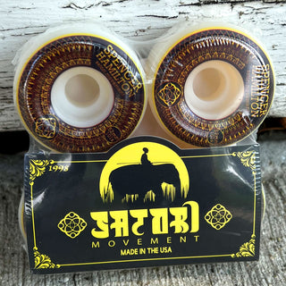 Satori Skateboard Wheels 52mm Spencer Hamilton Gold Mandala Conical 101A with Independent Bearings