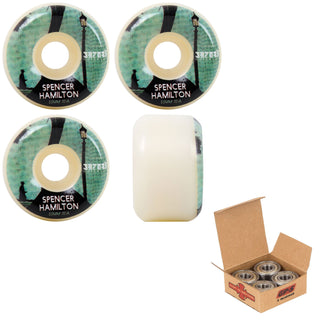 Satori Skateboard Wheels 53mm Spencer Hamilton Artist Conical 101A with Independent Bearings