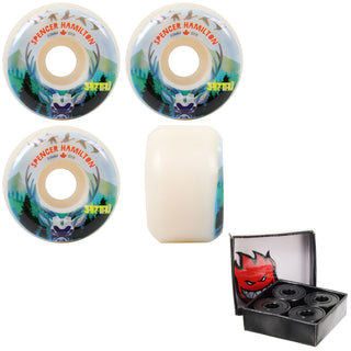 Satori Skateboard Wheels 53mm Spencer Hamilton Canada 101A with Spitfire Bearings