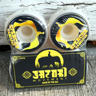 Satori Skateboard Wheels 52mm Spencer Hamilton Gold Elephant Conical 101A with Spitfire Bearings