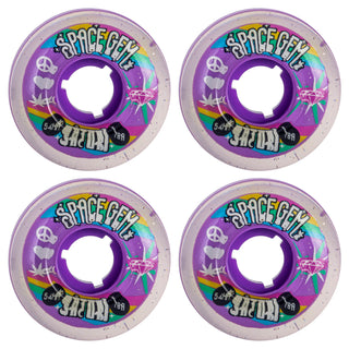 Satori Movement Skateboard Wheels 54mm Space Gem Core Print (Clear Urethane w/ Glitter) 78a