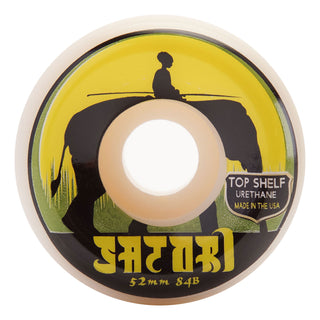 Satori Movement Skateboard Wheels 52mm Elephant Top Shelf Urethane Wheels (Conical Shape) 84b