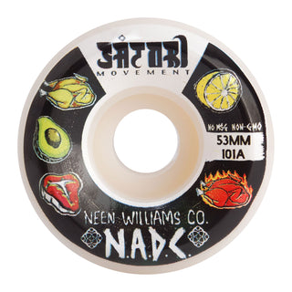 Satori Movement Skateboard Wheels 53mm Neen Williams NADC (Conical Shape) 101a