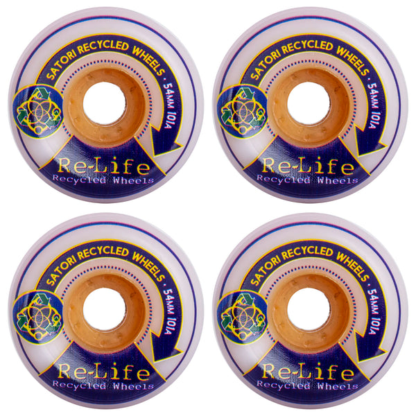 サトリ　Satori Re-Life wheels 54mm 101A 54mm Re-Life Recycled Skate Wheels (101a Conical) – Satori