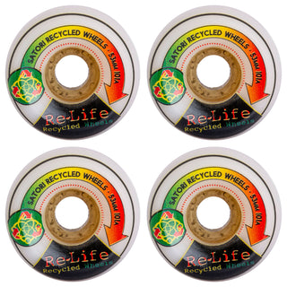 Satori Movement Skateboard Wheels 53mm ReLife Recycled Wheels (Conical Shape) 101a