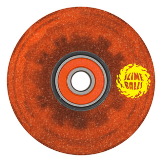 Slime Balls Skateboard Wheels 60mm Frog Trips Light Ups OG Slime 78A Red Glitter w/ Bronson Bearings