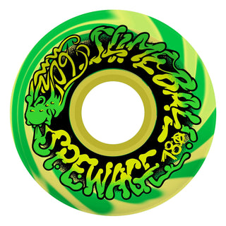 Slime Balls Skateboard Wheels 60mm Spewage OG Slime 78A Green Yellow Swirl