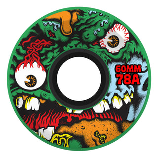 Slime Balls Skateboard Wheels 60mm Roskopp Face Two Reissue OG Slime 78A Green