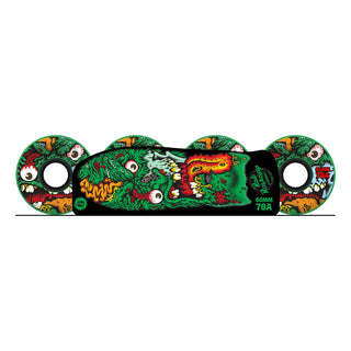 Slime Balls Skateboard Wheels 60mm Roskopp Face Two Reissue OG Slime 78A Green