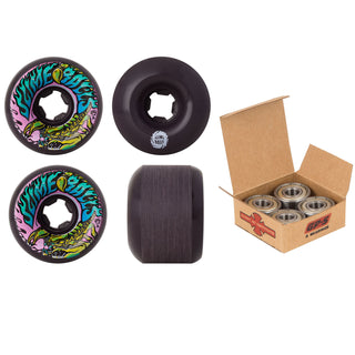 Slime Balls Skateboard Wheels and Independent Bearings Combo 60mm Goooberz Vomits 95A Black
