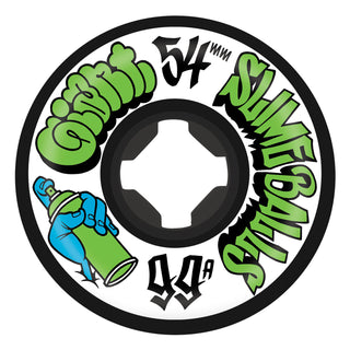 Slime Balls Skateboard Wheels 54mm Mike Giant Speed Balls 99A Black