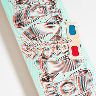 Santa Cruz Skateboard Deck Wooten Unwound Anaglyph 8.5" x 32.2"