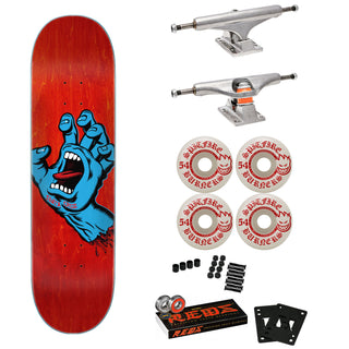 Santa Cruz Skateboard Complete Screaming Hand 8.0" Spitfire, Independent, Bones Reds