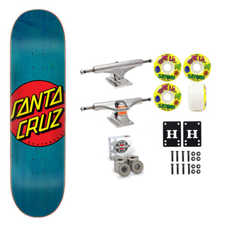 Santa Cruz Skateboard Blue 8.5" Independent Satori Premium Kit