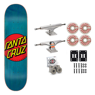 Santa Cruz Skateboard Blue 8.5" Independent Spitfire Premium Kit