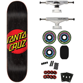 Santa Cruz Skateboard 8.25" with Independent Tiago Trucks, Slime Balls Wheels