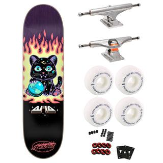 Santa Cruz Premium Skateboard with Indy Trucks, Blueprint Wheels 8.0" Asta Space Kitten VX