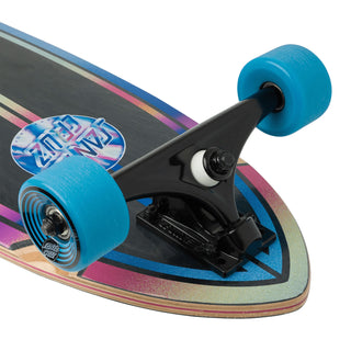 Santa Cruz Longboard Iridescent Dot Pintail Black 9.2" x 33"
