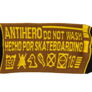 Anti Hero Skateboards Socks Hecho Por Skateb Embroidered Brown/Yellow/Black Brown