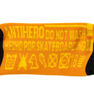 Anti Hero Skateboards Socks Hecho Por Skateb Embroidered Orange/Yellow/Black Orange