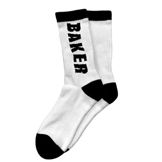 Baker Skateboards Socks Black Letters White