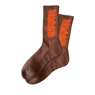 Deathwish Skateboard Socks Stomp Brown OS