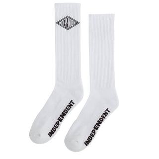Independent Trucks Socks Diamond Groundwork Crew White/Black 1 Pair