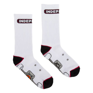 Independent Trucks Socks Truck Crew White 1 Pair