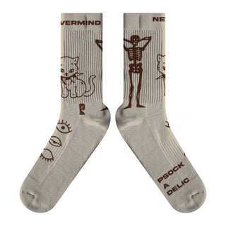 Psockadelic Skateboard Socks Nevermind