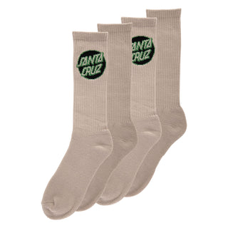 Santa Cruz Skateboards Socks Cruz 2-Pack Crew Tan/Black
