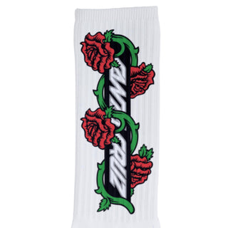 Santa Cruz Skateboards Socks Dressen Roses Vine Crew White