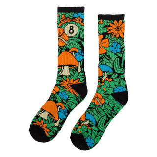 Santa Cruz Skateboards Socks Winkowski 8Baller Trip Mid Crew All Over Trip 1 Pair