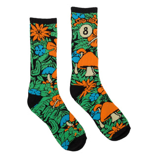 Santa Cruz Skateboards Socks Winkowski 8Baller Trip Mid Crew All Over Trip 1 Pair