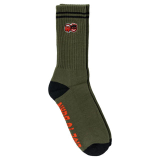 Spitfire Wheels Socks Eternal Fill Embroidered Olive/Black/Red Green