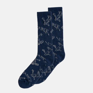 Thrasher Skateboard Socks Gonz Logo Navy/Grey