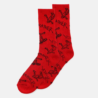 Thrasher Socks Gonz Logo Red/Black