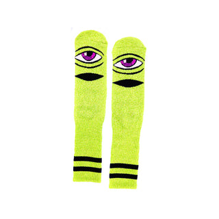 Toy Machine Skateboards Socks Sect Eye Heather Day Glow (Yellow)