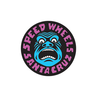 Santa Cruz Skateboards Sticker Speed Wheels Face Lenticular Blue/Black 3"