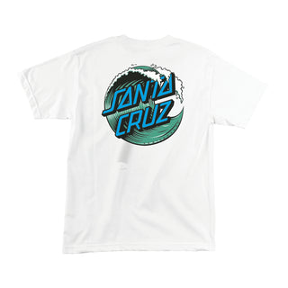 Santa Cruz Skateboard Shirt Wave Dot White Mens