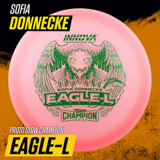 Innova Disc Golf Team Champion Series Sofia Donnecke Proto Glow Champion Eagle-L 7/5/-1/2 Glow/Maroon 173 grams