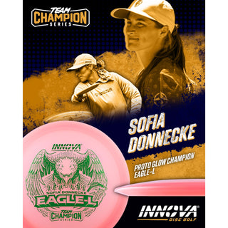 Innova Disc Golf Team Champion Series Sofia Donnecke Proto Glow Champion Eagle-L 7/5/-1/2 Yellow Glow/Green 173 grams