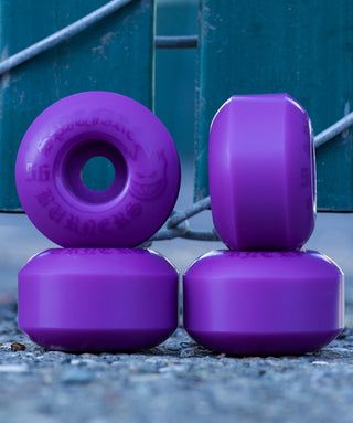 Spitfire Skateboard Wheels 56mm Purple Burners with Bronson Pro G3 Bearings