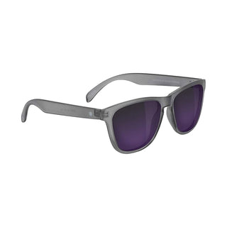 Glassy Eyewear Sunglasses Deric Polarized Matte Transparent Dark Grey/Purple Mirror