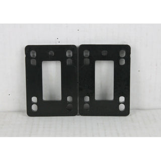 BLEMISHED Blank Black Skateboard Longboard Plastic 6mm Riser Pads