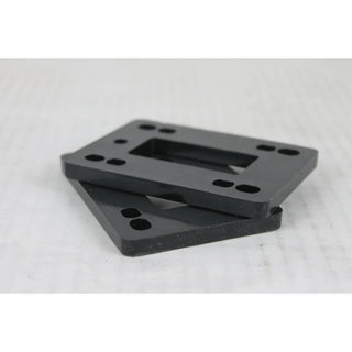 BLEMISHED Blank Black Skateboard Longboard Plastic 6mm Riser Pads