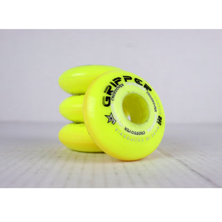 Blemished Labeda Roller Hockey Wheels - Gripper Crossover 68mm 74A Yellow (4-Pack)