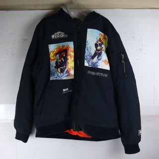 Blemished Primitive Skateboards Jacket My Hero Academia Shoto Todoroki Bomber Navy Size M