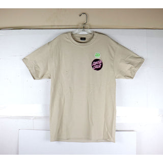 LIGHTLY USED Santa Cruz Skateboards Shirt Toxic Skull Light Sand Size M
