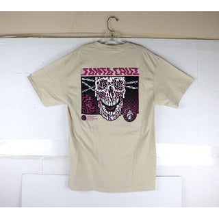 LIGHTLY USED Santa Cruz Skateboards Shirt Toxic Skull Light Sand Size M
