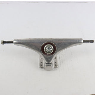 Single Longboard Truck Gullwing Charger Silver/Red Bushing 10" Axle